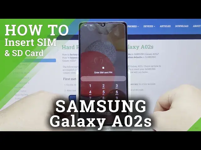 'Video thumbnail for How to Insert SIM & SD Cards in SAMSUNG Galaxy A02s – SIM & SD Installation'