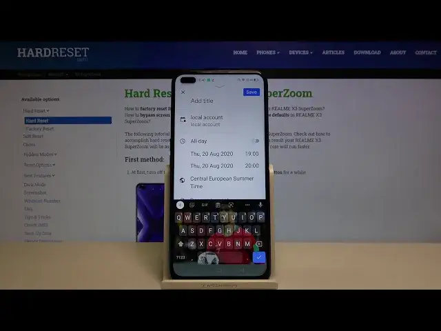 Video thumbnail for How to Add Event to Calendar in REALME X3 SuperZoom – Create Calendar Reminder