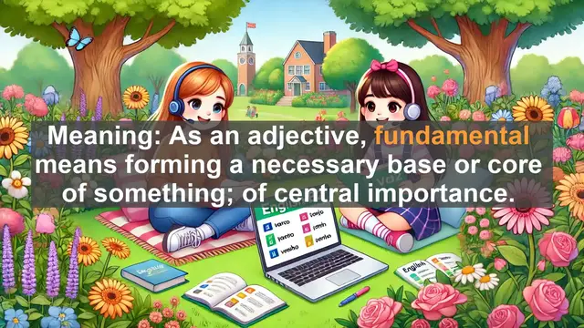 Video thumbnail for 1500 Must Know CEFR B2 Vocabulary - Understanding 'Fundamental': Core Concepts and Usage