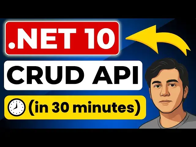 Video thumbnail for ASP.NET Core 10 Web API CRUD in 30 Minutes (Minimal API & EF Core) | CodeGanesh