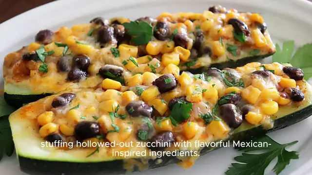 Video thumbnail for Mexican Zucchini Boats