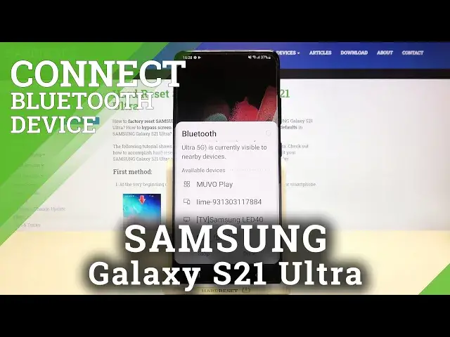 'Video thumbnail for How to Connect Bluetooth Device With SAMSUNG Galaxy S21 Ultra – Bluetooth Connection'
