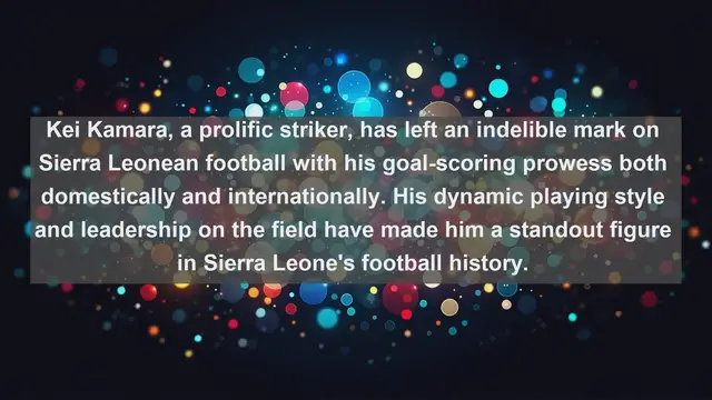 Video thumbnail for Unveiling Excellence: Top 10 Famous Football Players in Sierra Leone