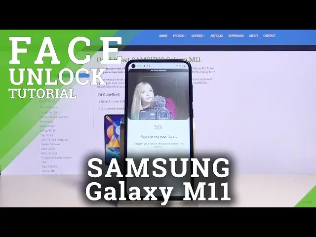 'Video thumbnail for How to Set Up Face Unlock in SAMSUNG Galaxy M11 – Use Face Recognition'