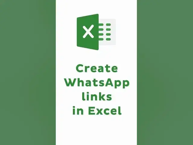 Video thumbnail for Create Whatsapp links in Excel (In 20 Seconds) #shorts #excel