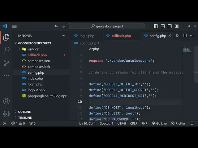 Video thumbnail for Build a PHP Google OAuth2 Login and Logout System With Sessions and MySQL Database in Browser