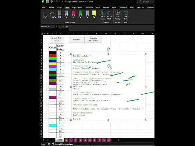 Video thumbnail for Excel Tips - Excel VBA - How to change worksheets color