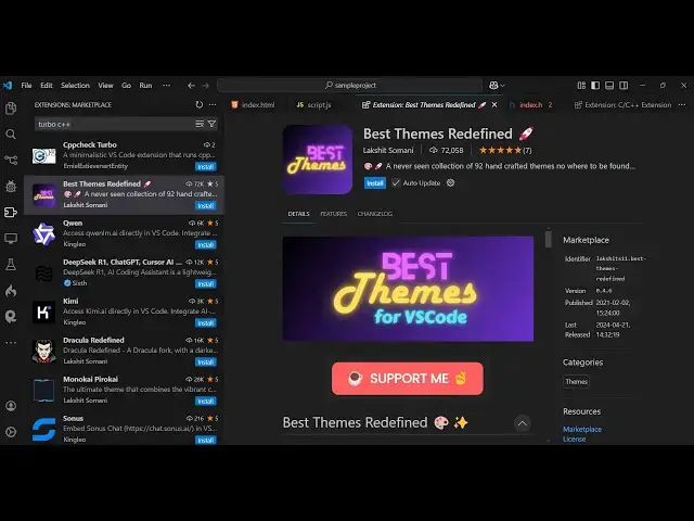 Video thumbnail for This VSCode Extension Contains Unlimited Premium and Free Themes For Coding
