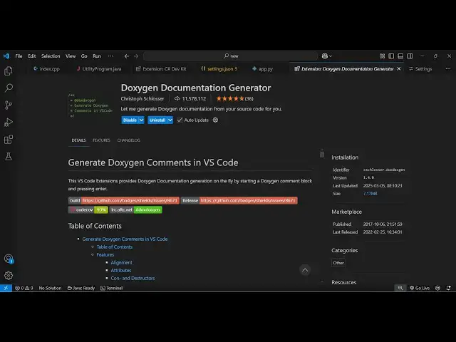 Video thumbnail for Auto Generate Documentation for Any Language in VS Code with This Powerful Doxygen Extension!