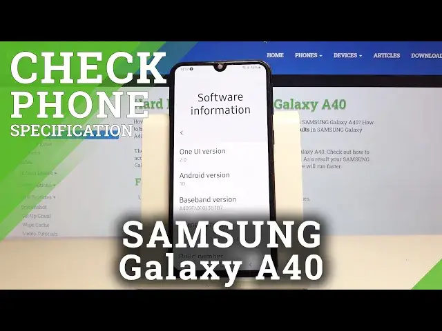 Video thumbnail for How to Find Phone Specification in SAMSUNG Galaxy A40 – Locate Specs
