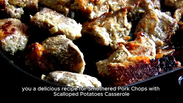 Video thumbnail for Smothered Pork Chop Scalloped Potato Casserole Recipe