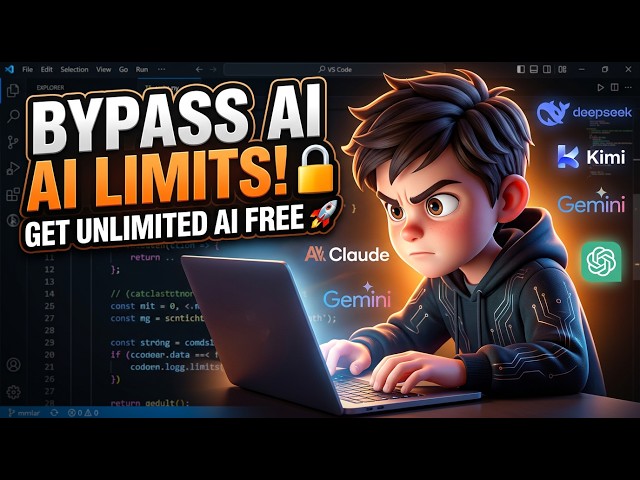 Video thumbnail for Bypass ChatGPT Limits! 🔓 Get UNLIMITED AI FREE 🚀 (Gemini, Claude, Grok & No Ads!)