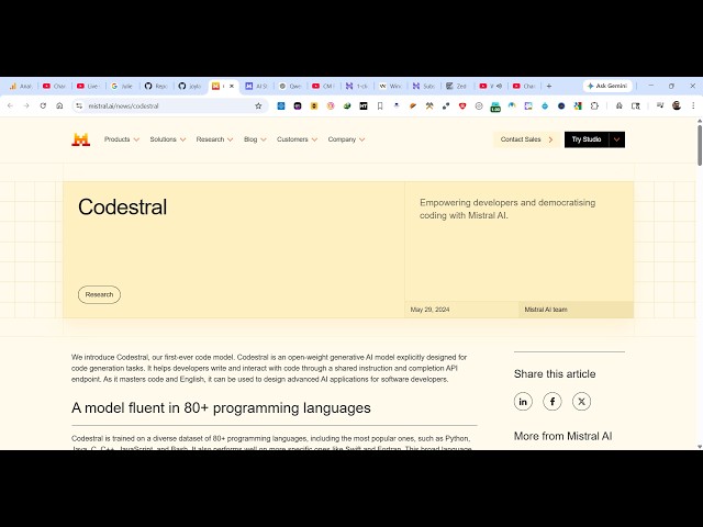Video thumbnail for This Mistral Codestral AI Coding Builder & Studio is INSANE to Build & Deploy Full Stack Apps FREE