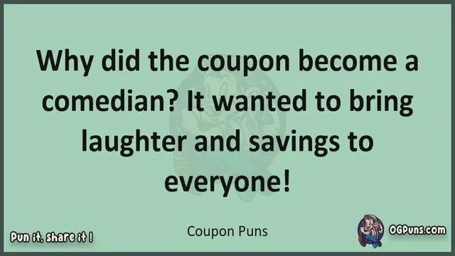 Video thumbnail for Coupon - Jokes, Puns, Wordplays, and Laughter