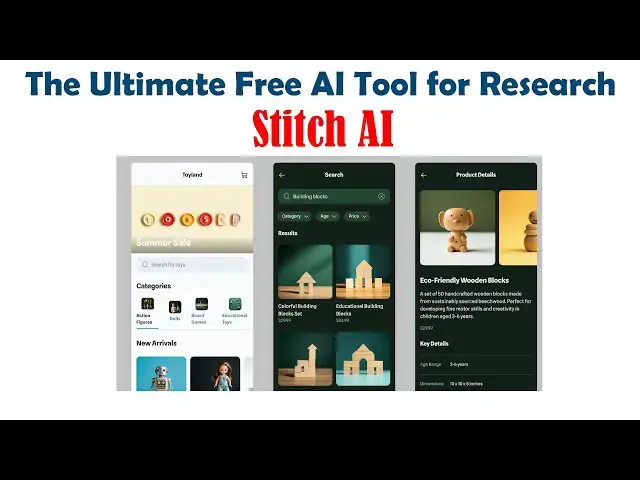 'Video thumbnail for The Ultimate Free AI Tool for Research Stitch AI'