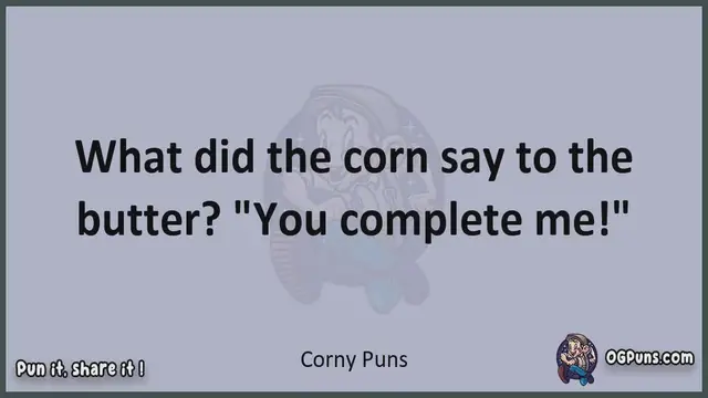 Video thumbnail for Corny - Jokes, Puns, Wordplays, and Laughter