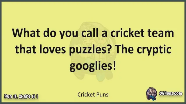Video thumbnail for Cricket - Jokes, Puns, Wordplays, and Laughter
