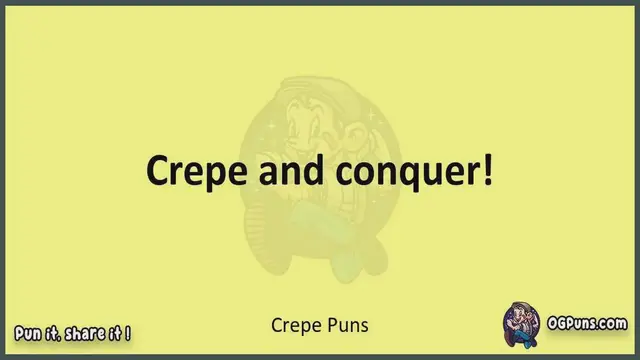 Video thumbnail for Crepe - Jokes, Puns, Wordplays, and Laughter