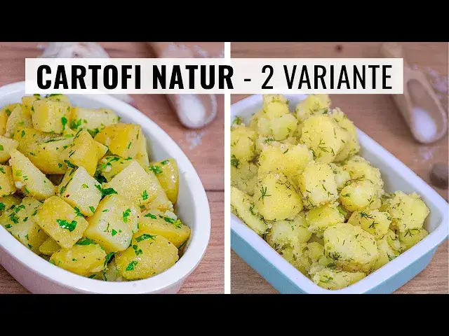 Video thumbnail for 👉 CARTOFI NATUR în 2 variante - cu unt și usturoi sau de post, cu ulei de măsline și mărar
