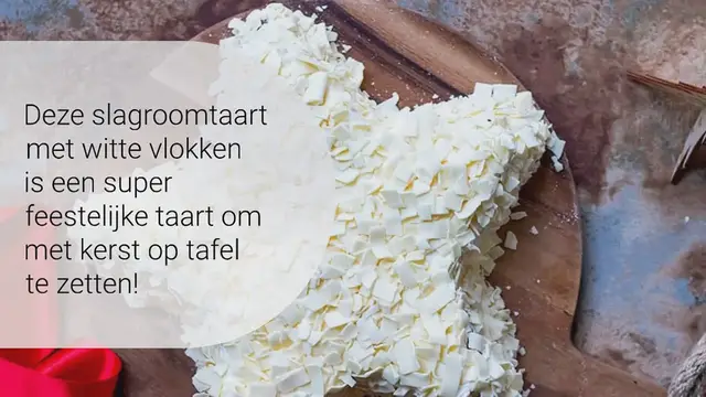 Video thumbnail for Slagroomtaart met witte vlokken