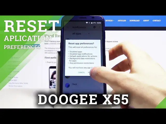 'Video thumbnail for How to Reset App Preferences in DOOGEE X55 – Change Default App'