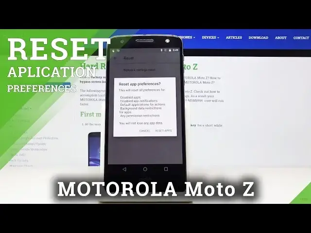 'Video thumbnail for How to Reset Apps in MOTOROLA Moto Z – Reset App Settings'