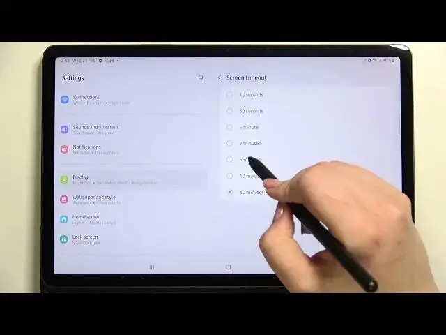 'Video thumbnail for How to Change Screen Timeout in SAMSUNG Galaxy Tab S8 – Screen Blackout Time'