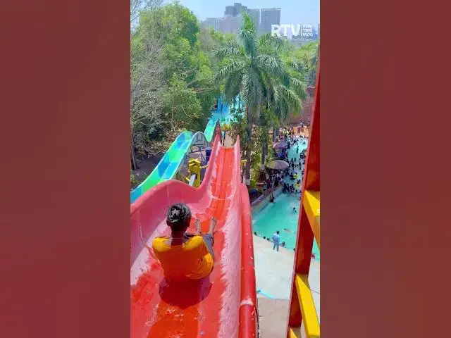 Video thumbnail for 90 Degree Slide at Tikuji ni wadi #waterslide #short