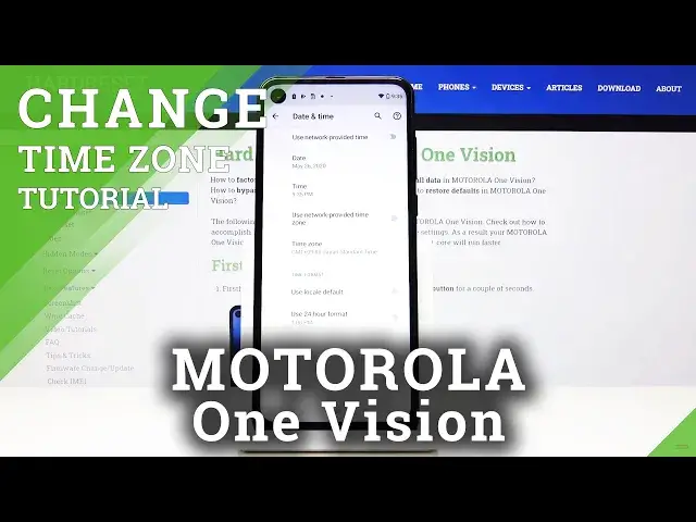 'Video thumbnail for How to Change Date and Time in Motorola One Vision - Pick Time-Zone'