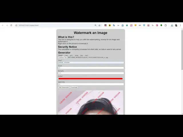 Video thumbnail for Build a HTML5 Canvas Editor to Add Text Watermark on Images With Live Preview in Browser Using JS