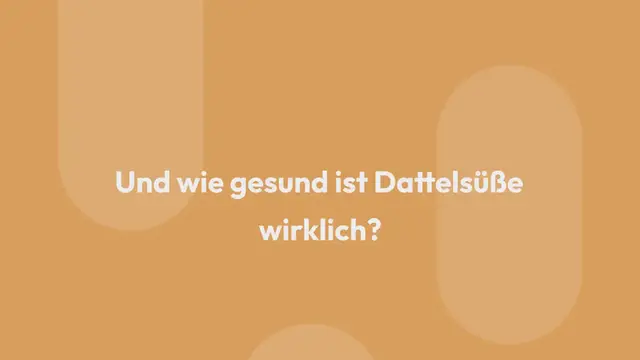 Video thumbnail for Dattelzucker: Eine gesunde Zuckeralternative?