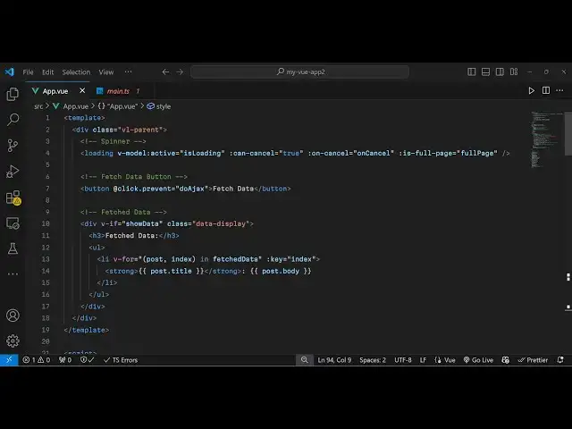 Video thumbnail for Vue.js 3 Tutorial to Fetch Data From API Using AJAX With Loading Spinner Overlay in TypeScript