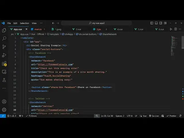 Video thumbnail for Build a Vue.js 3 Popup Modal Social Sharing Buttons in Browser Using vue-social -sharing in TS