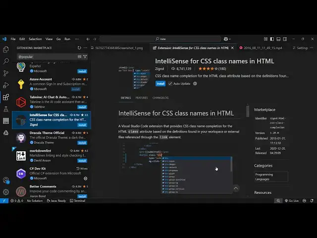 Video thumbnail for Stop Typing CSS Classes Manually — Get Autocomplete & Intellisense For Local CSS in HTML in VS Code!