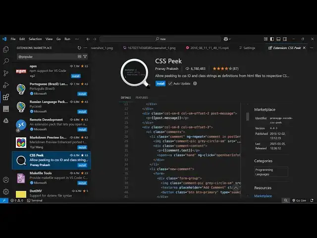 Video thumbnail for VS Code Hack to Hover & View CSS Rules Instantly without Leaving HTML Using CSS Peek Extension