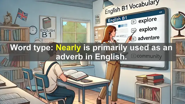 Video thumbnail for 2500 Must Know CEFR B1 Vocabulary - Understanding 'Nearly': The Adverb for Almost-There Moments