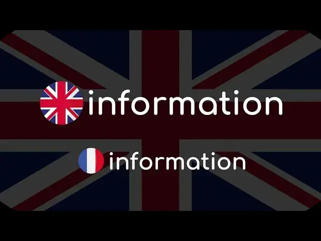 Video thumbnail for Comment prononcer « information » en anglais