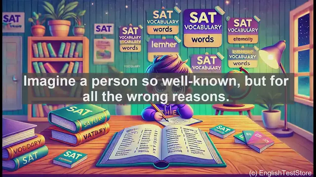 Video thumbnail for 5000 Must Know SAT Vocabulary - Understanding 'Infamous': More Than Just Bad Fame