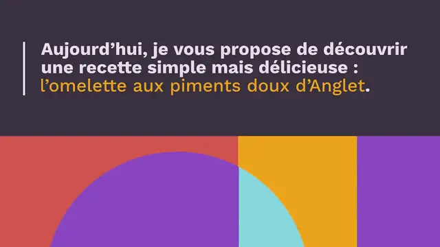 Video thumbnail for Omelette aux piments doux d’Anglet