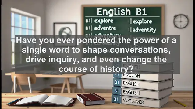 Video thumbnail for 2500 Must Know CEFR B1 Vocabulary - The Power of 'Question': Exploring Its Meaning and Usage