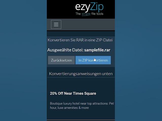 Video thumbnail for 📦 Rar-dateien Direkt Im Browser in Zip Konvertieren | Keine Softwareinstallation Erforderlich