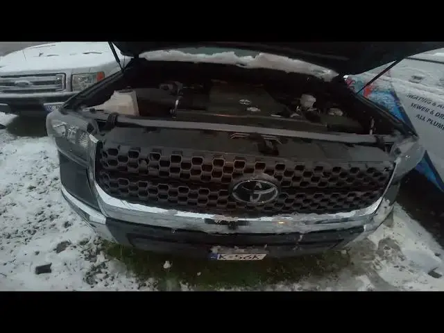 'Video thumbnail for Where is Engine Oil Level Dipstick in Toyota Tundra II ( 2007 - now ) | Measure Engine Oil Level'