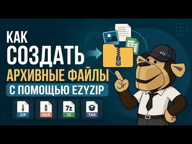 Video thumbnail for 📦 Как Создать Архивный Файл с Помощью EzyZip Онлайн Бесплатно | Без Установки Программ