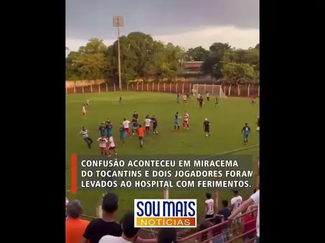 Video thumbnail for Jogo de futebol amador termina em briga generalizada entre torcedores e jogadores em Miracema do TO