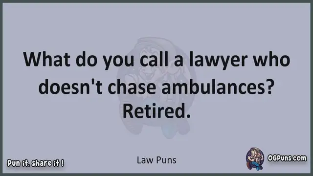 Video thumbnail for Law - Jokes, Puns, Wordplays, and Laughter