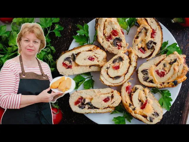 Video thumbnail for Ușoară și delicioasă: ruladă din carne de PUI cu CAȘCAVAL - rețeta perfectă la prânz și mic dejun