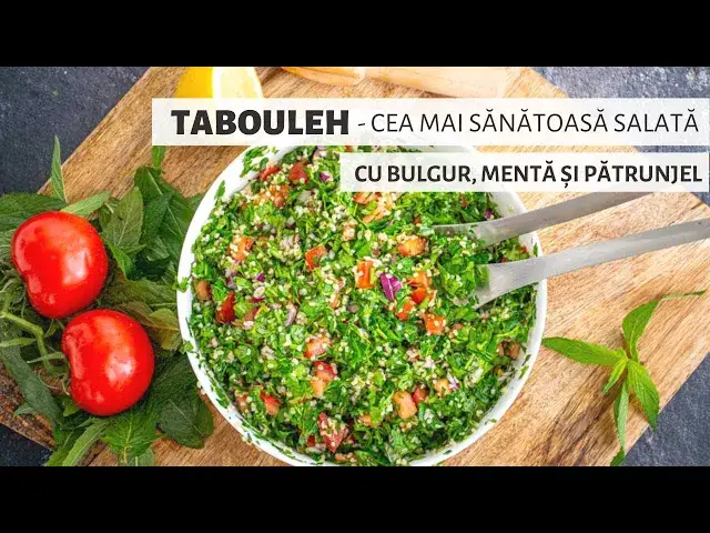 Video thumbnail for Tabouleh – salata libaneză cu bulgur, mentă și pătrunjel  | Bucate Aromate