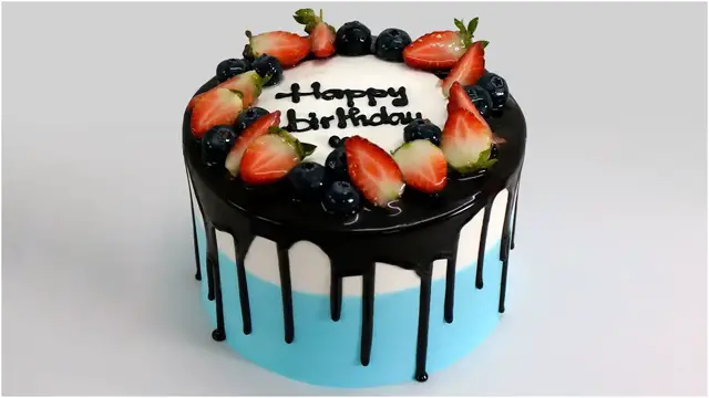 Video thumbnail for Beautiful dark chocolate drop on cake decoration for birthday | Délicieux Pie | Shot on iPhone