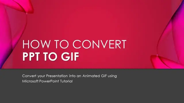 Video thumbnail for How To Make GIF in PowerPoint? Convert PPT to GIF - Presentation to Animated GIF