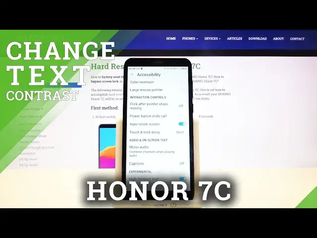 'Video thumbnail for HUAWEI Honor 7C – Display Settings & High Contrast Text Feature'